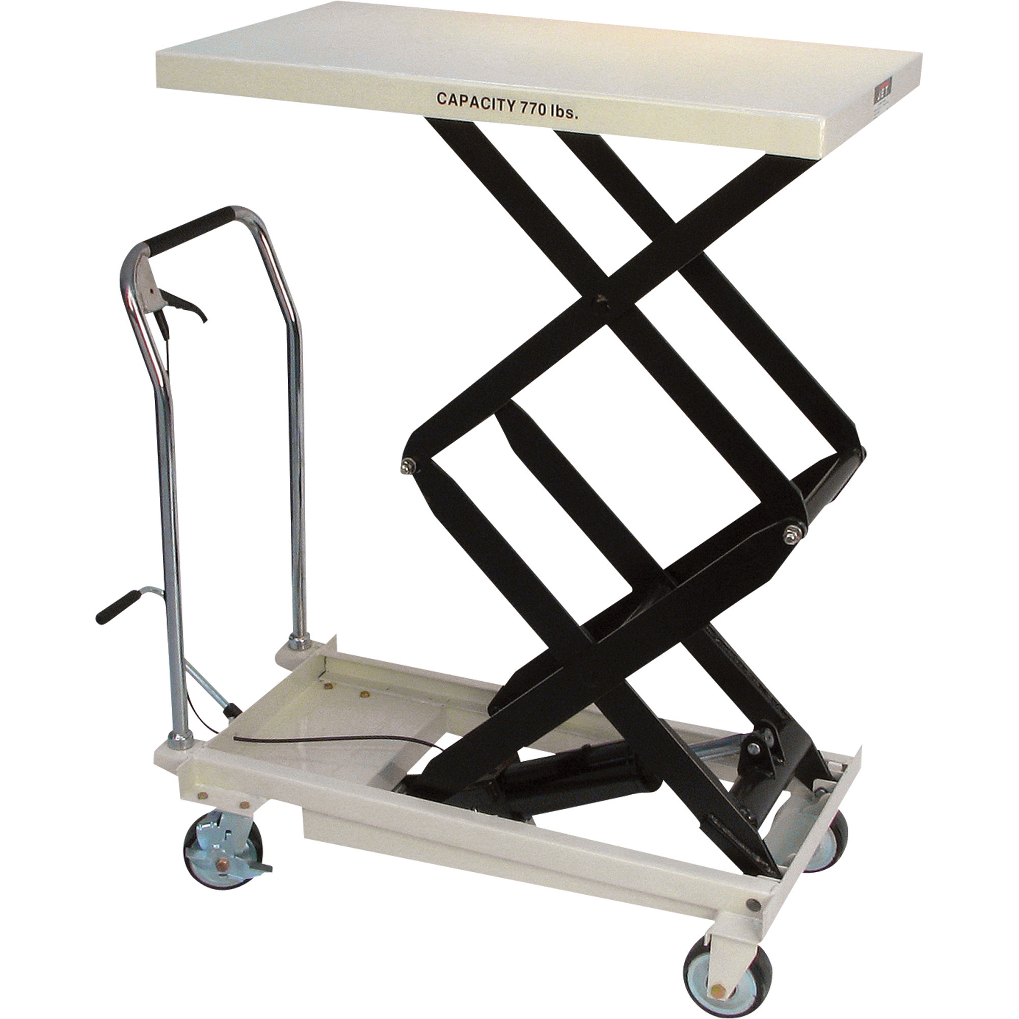 JET Hydraulic Double Scissor Lift Table, 770-Lb. Capacity, Model# DSLT-770